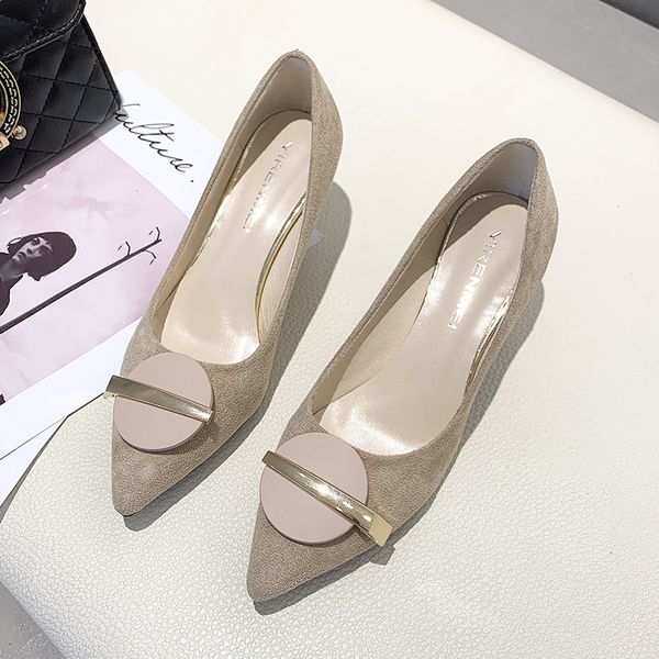 

fashion ladies shoes comfortable design large size women high heel pump shoes for women simple high heels office female u18-24, Black