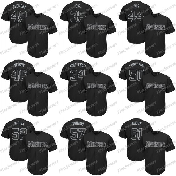 

34 Felix Hernandez 2019 Players Weekend Dan Vogelbach Mariners Cory Gearrin Matt Wisler Gerson Bautista Wade Leblanc Nickname Jersey