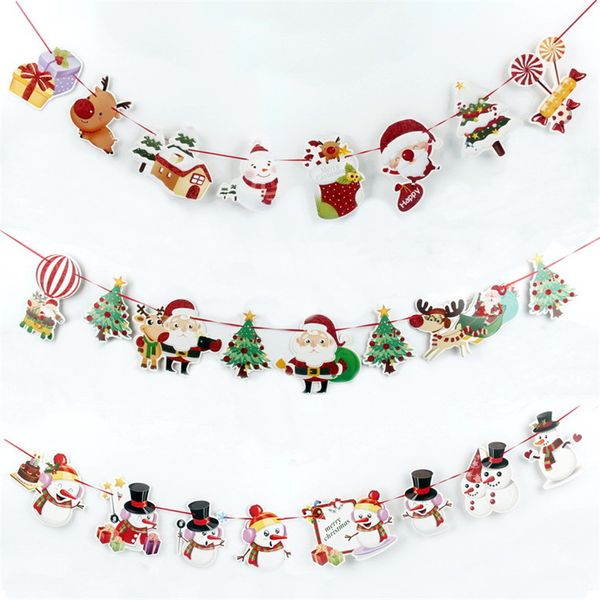 

new cartoon christmas flower flower christmas day party series banner banner pull flag scene layout paper decoration supplies