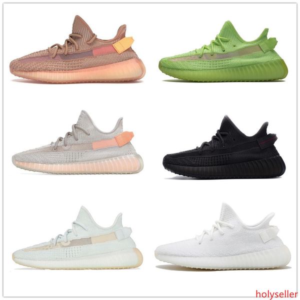 

2019 big size gid glow 3m black static reflective hyperspace true form clay men women kanye west running shoes lundmark antlia synth 36-48