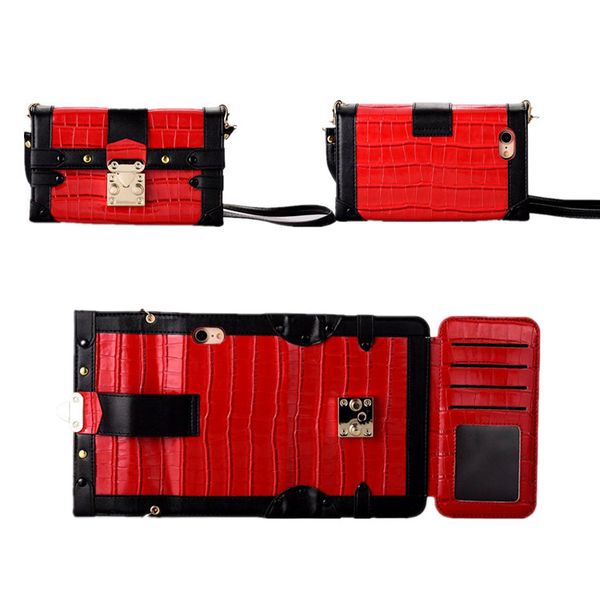 

Роскошный Багаж Крокодил Дизайнер Крокодил Флип Кожаный Бумажник Чехол для IPhone X