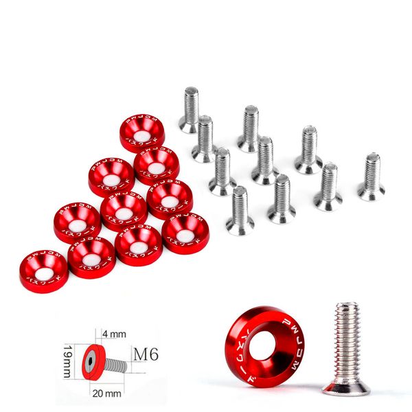 M6x20 Fairing Bolts Clips Clip Motorcycle Car Width Screws Black