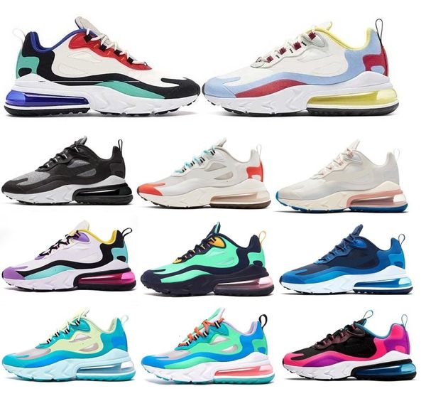 

2019 react mens designer casual shoes women air cushion bauhaus optical triple black trainer outdor hiking zapatos shoes