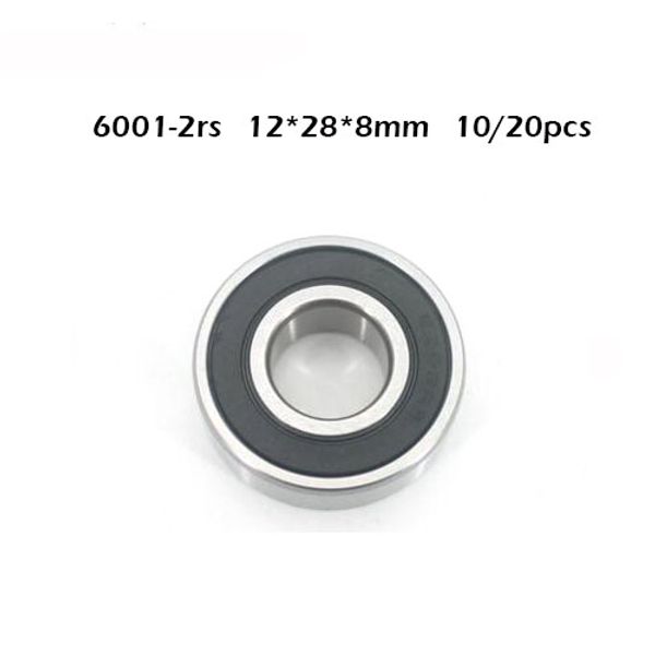 

10/20pcs 6001 6001rs 6001rs 6001-2rs deep groove ball bearing 12x28x8mm ball bearing
