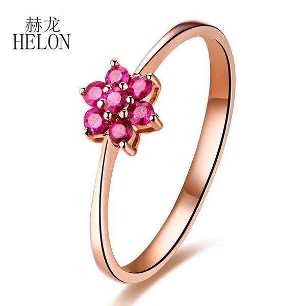 

helon real 14k yellow gold flawless round 0.31ct 100% genuine natural ruby engagement wedding women gemstone trendy jewelry ring, Golden;silver