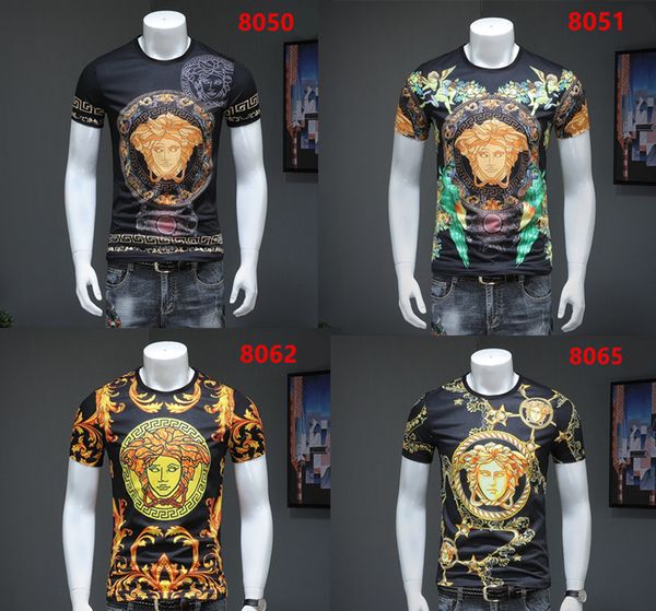 

Summer men de igner t hirt head color printing ca ual fa hion cotton round neck de igner hirt a ian plu ize m 6xl