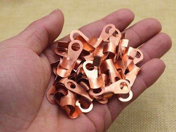 

5pcs 20a motorcycle electric car battery battery connector line ear connection line tail pure copper terminals clip line card