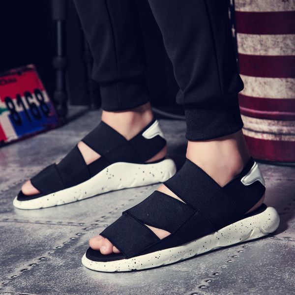 

men sandals fashion new platform sandals men roman ledersandalen casual shoes garden shoes male eva sandal zapatillas hombre, Black