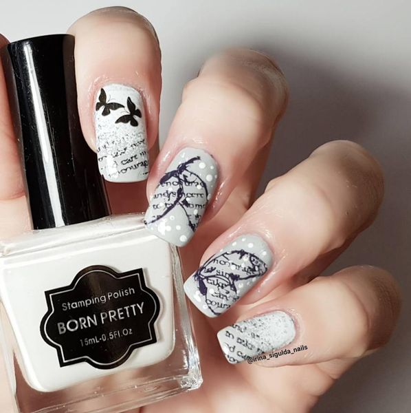 

born pretty nail stamping polish colorful gold silver nail art plate printing varnish nails stamper stamping tool