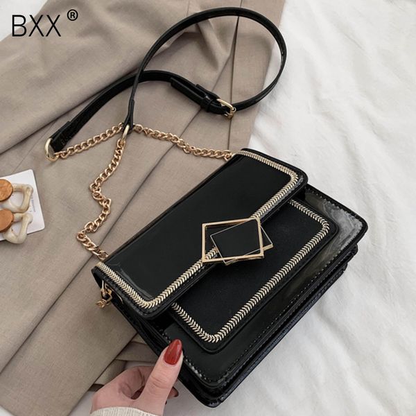 

bxx] patent leather crossbody bags for women 2020 fashion chain all-match flap handbags lady small shoulder messenger bag hk441