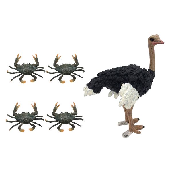 

2 pieces figurines animals model action figures for kids collection toys a+b