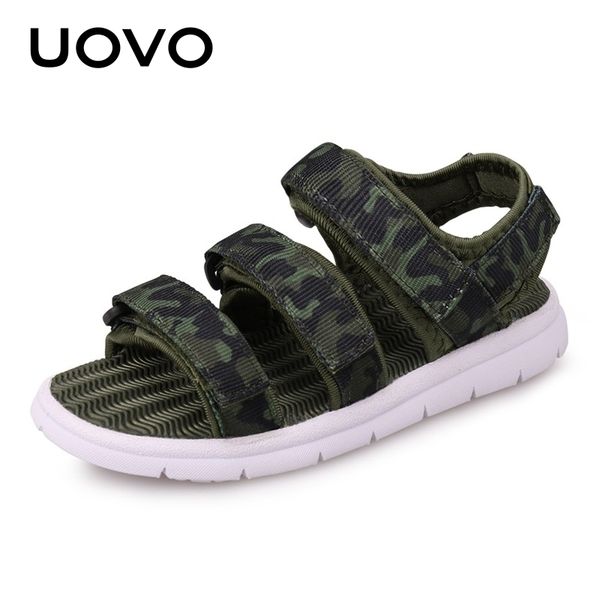 

uovo 2020 summer kids sandals boys and girls slides children summer beach sandals new arrive little kids shoes eur size #25-37 t200411, Black;red