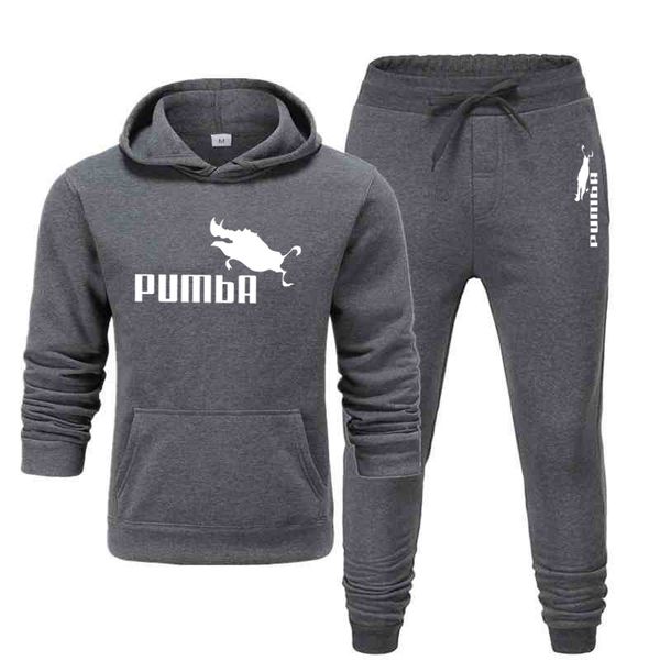 

костюмы мужчин мужская мода толстовки костюмы марка tracksuit мужчины / женщины толстовки + sweatpants осень зима ватки с капюшоном пуловер, Black