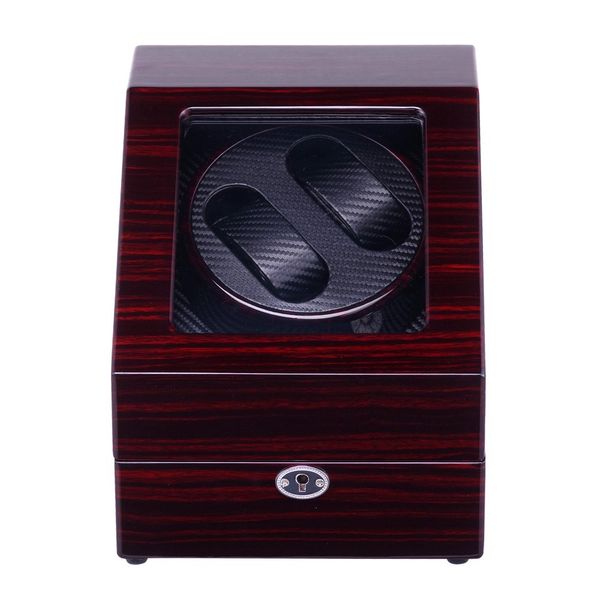 

watch winder,lt wooden automatic rotation 2+3 storage case display box(outside is rose red black inside is black)2019 new style, Black;blue