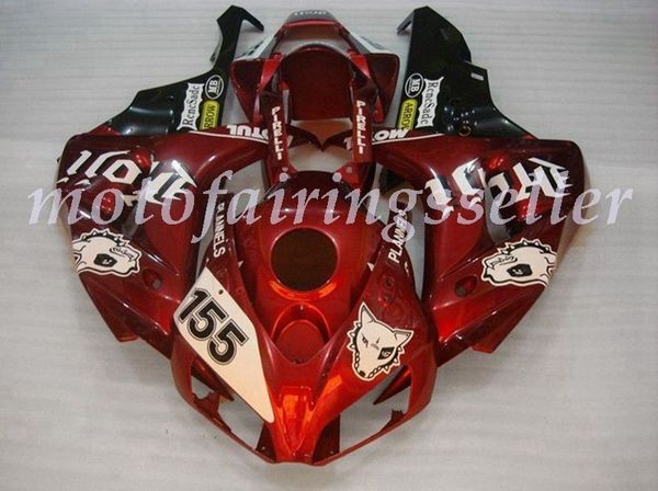 

oem quality new abs full fairings kits fit for honda cbr1000rr (2006-2007) cbr1000rr 06 07 bodywork set deep red and black white