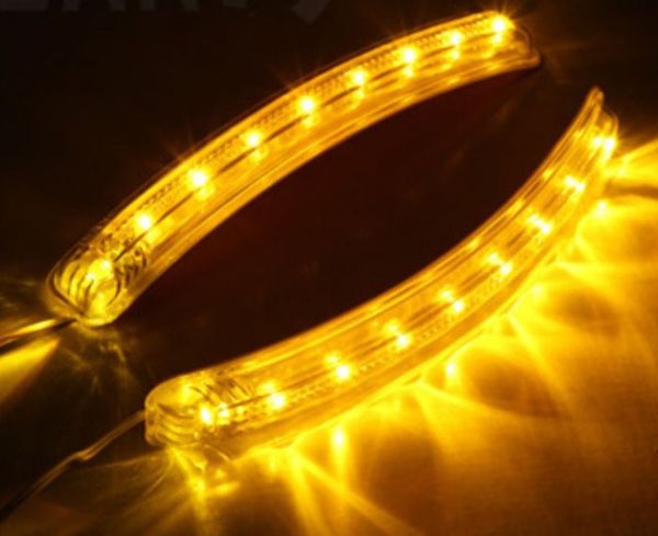 

amber 2pcs smd 8 led turn signal lights universal car lights rearview mirror
