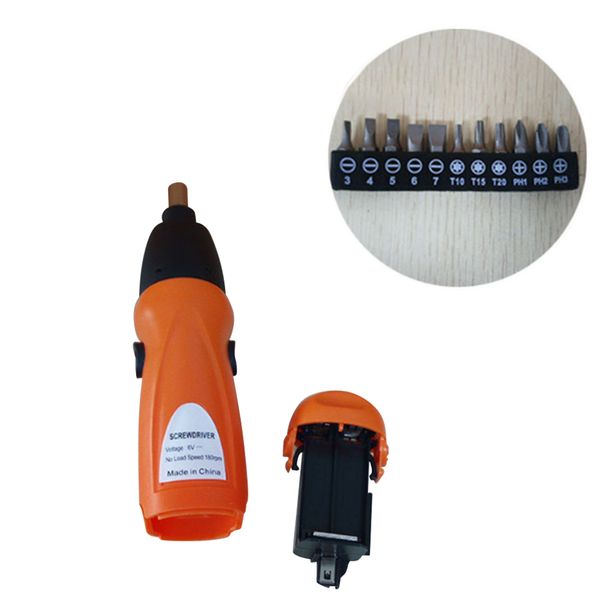 

1set screwdriver drill tool electric screwdriver operated cordless electric set + 11pcs/14pcs bits accessories