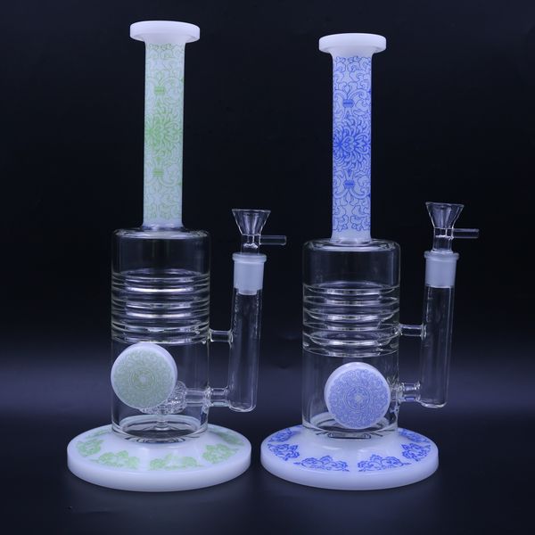 

Новые Стеклянные бонги для водопроводных труб 11 "Glass Dab Rig Табачные трубки Перколятор Бонг 14-миллиметровые женские стеклянные чаши Травы слайды