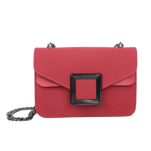 

sleeper #401 2019new fashion women small square bag chain shoulder bag diagonal package unique flap solid color ing