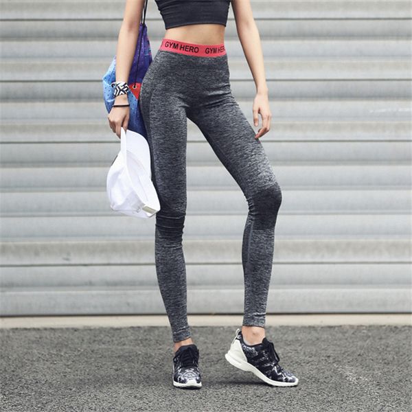 

autumn speed dry breathable sports leisure trousers female yoga tight fit elastic force pants running fitness pants, White;red