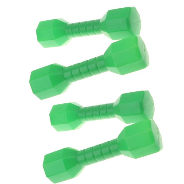 

2 pairs plastic dumbbell weights fitness exercise kit kids outdoor toy green