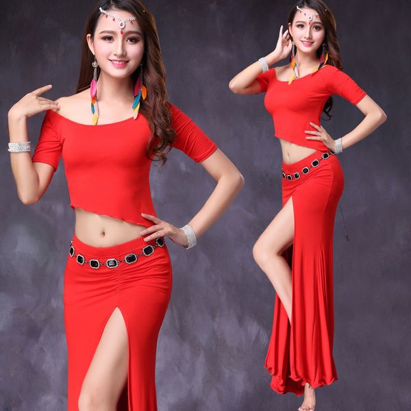 

2pcs/set belly dance costumes oriental dance suit bellydance costumes carnival #jh-831, Black;red