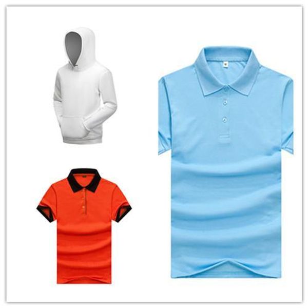 

men polo or women long shirt classic silk fiber short sleeve uniform t-shirt tde-84, Black
