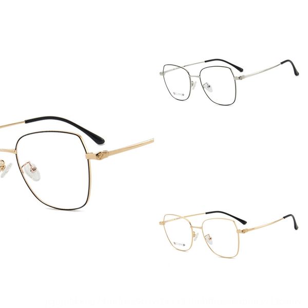 

metal tide plain pure myopia glasses titanium frame full frame polygon myopia glasses female, Silver