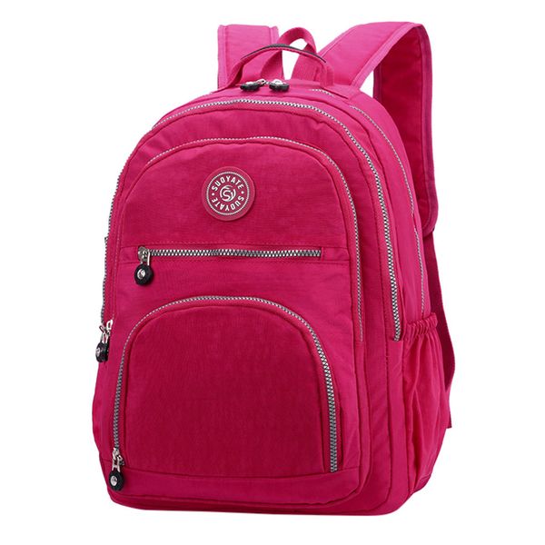 

women men fashion large capacity backpack nylon waterproof travel bags schoolbag solid backpack school travel bag