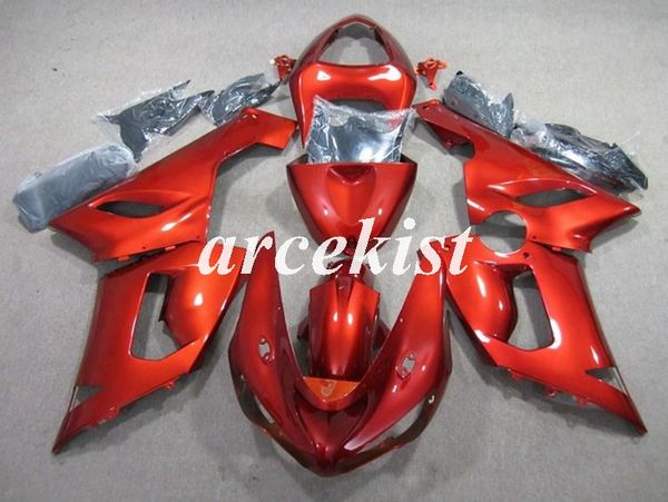 

4 gifts motorcycle new abs full fairings kits fit for kawasaki ninja zx-6r 2005 2006 05 06 636 zx6r bodywork set custom red light