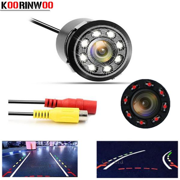 

koorinwoo ccd car rearview camera dynamic trajectory colorful 18.5mm car camera backup parking assistance video rca/av input 12v