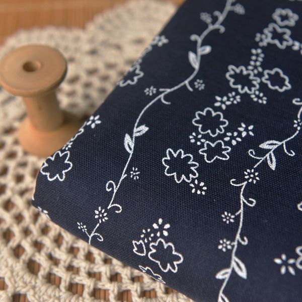 

navy blue stripe double cotton sen autumn clothing skirt fabrics, Black;white