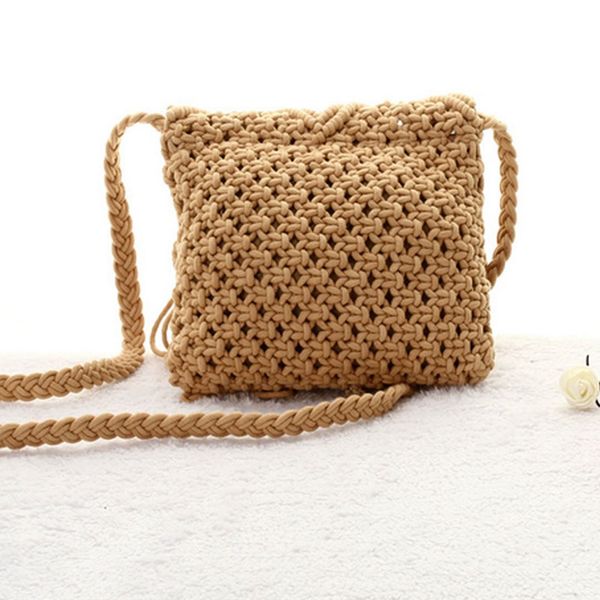 

fringe tassel crossbody shoulder bag woven handmade boho beach travel handbag for women