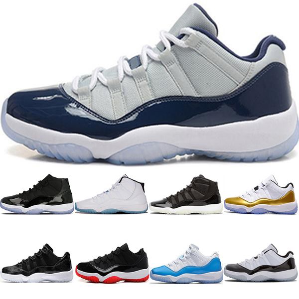 

products 11 georgetown men basketball shoes 11s gym red space jam 45 concord sneakers eur 40-47, Black