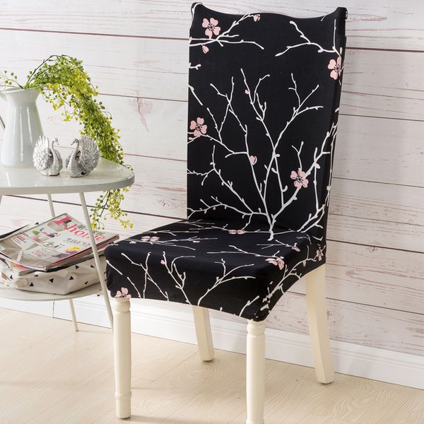

new spandex elastic printing dining chair slipcover removable anti-dirty kitchen seat case stretch chair cover for banquet vc