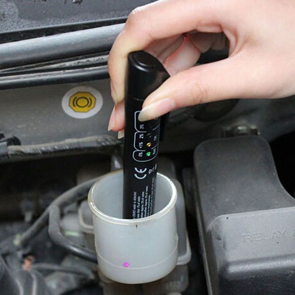 

newly universal practical brake fluid tester pen with 5 leds display vehicle auto automotive testing tool for dot3/dot4