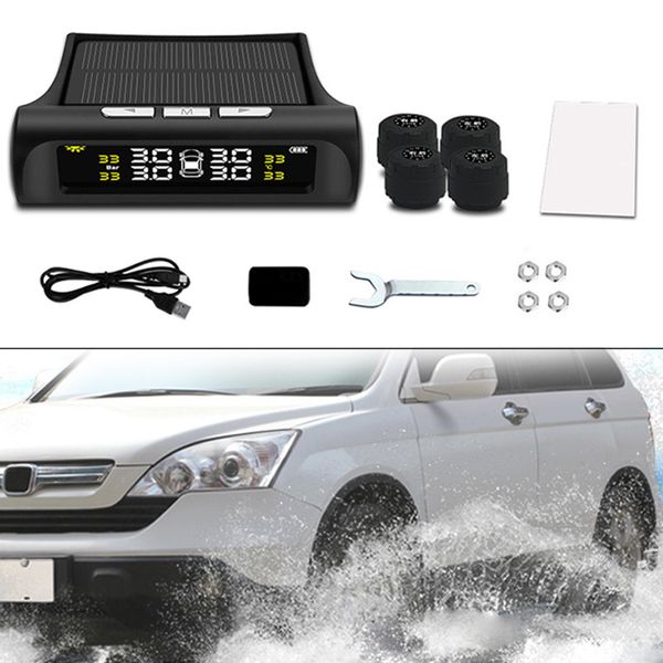 

оптовая солнечная / usb шины воздуха манометр метр набор цифровой жк-дисплей колеса автомобиля диагностические инструменты v6