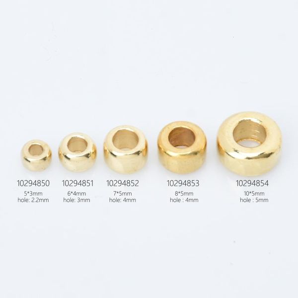 

brass round spacer beads metal spacer beads loose jewelry wholesale 100pcs