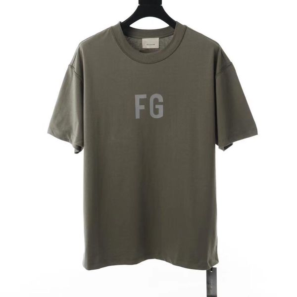 

mens women designer t shirt with fear of god breathable short sleeve 100% off cotton white 3m reflective tee shirts wholesale, White;black