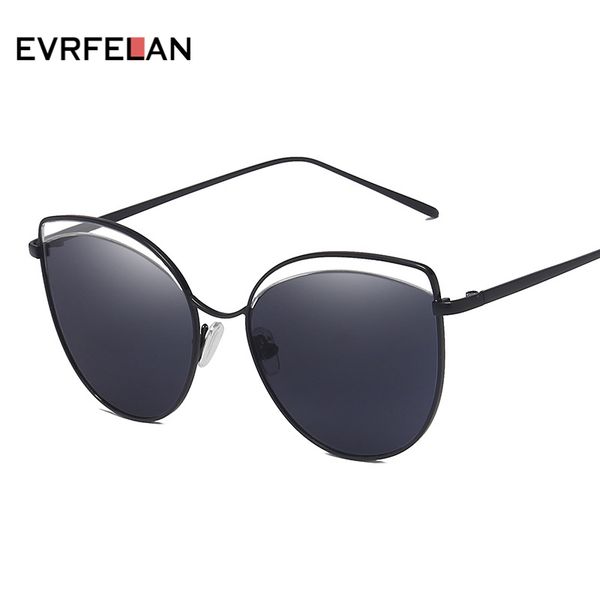 

evrfelan vintage classic brand designer women men sunglasses cat eye sun glasses fashion eyewear female oculos de sol, White;black
