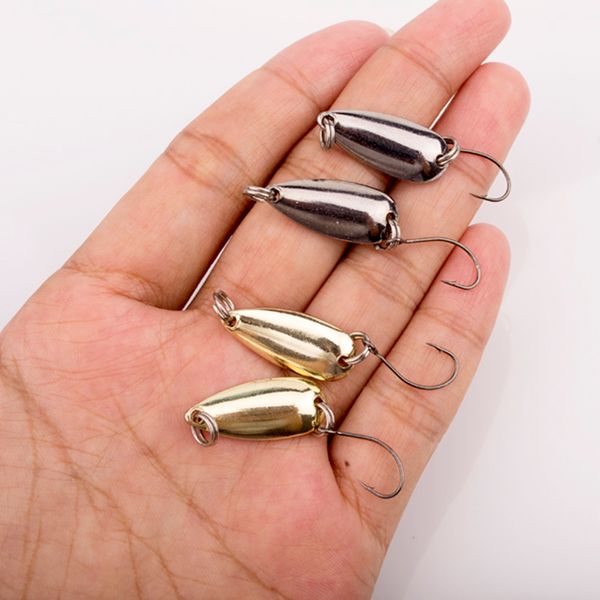 

4pcs 1.6g fishing spoon lure sequin paillette metal steel hard bait hook tackle