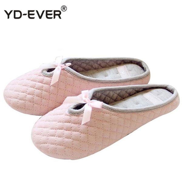 

прекрасный галстук-бабочка зимние женские домашние тапочки для внутреннего спального дома мягкое дно хлопок теплая обувь для взрослых гостей, Black