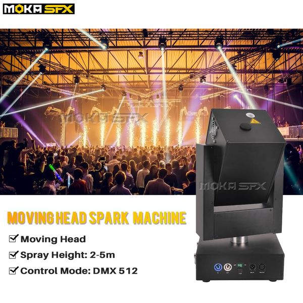 

moving head cold spark machine smokless spray 5 meters dmx sparkler machine fireworks for wedding party decoration