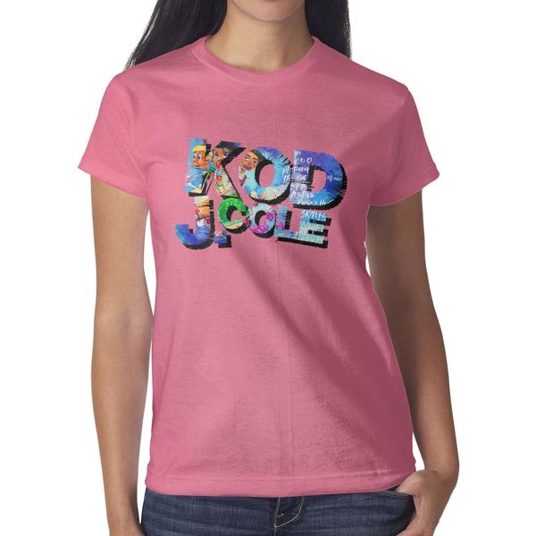 

j. cole kod pink womens t shirt,shirts,t shirts,tee shirts printing cool t superhero champion casual t shirt, White