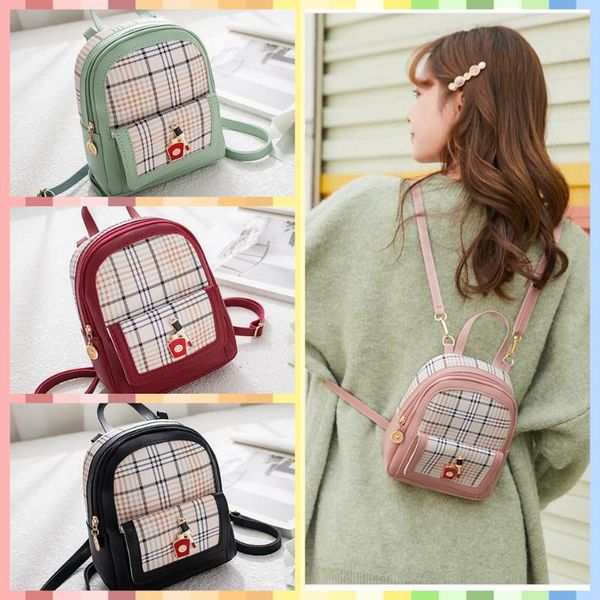 

girl bagpacks stripe school bags package woman 2020 tide personality color mobile phone hand bag for women women-bag