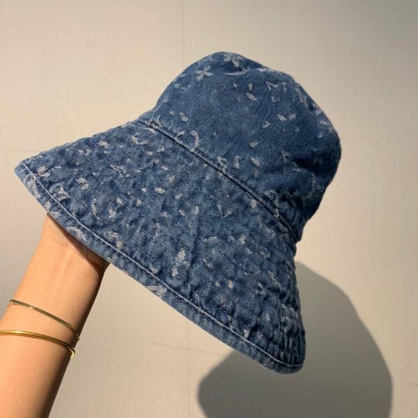 

2020 fashion bucket hats for men and women foldable hats black fisherman beach sunshades sell folded jeans bucket hat high quality, Blue;gray