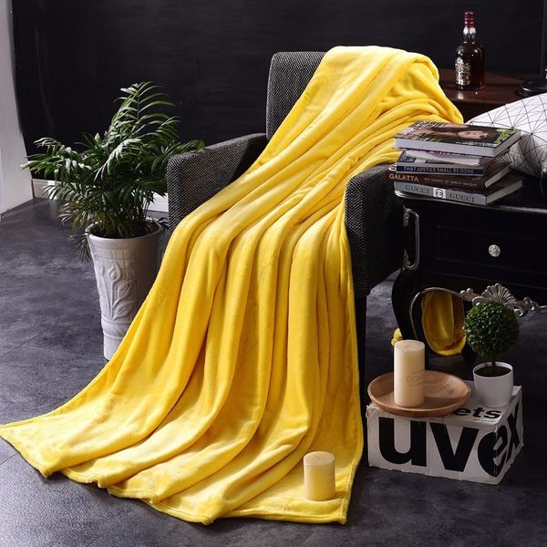 

pure color solid blanket pink yellow green grey blue soft bed cover kid boy girl school single double size bedspread24