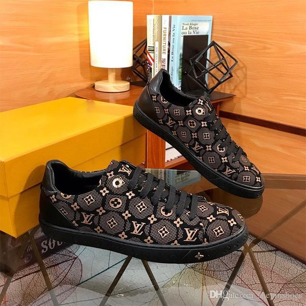 

designer mens casual shoes classic letter printed shoes fashion coach training shoes vintage tennis sneakers basketball shoe, Black