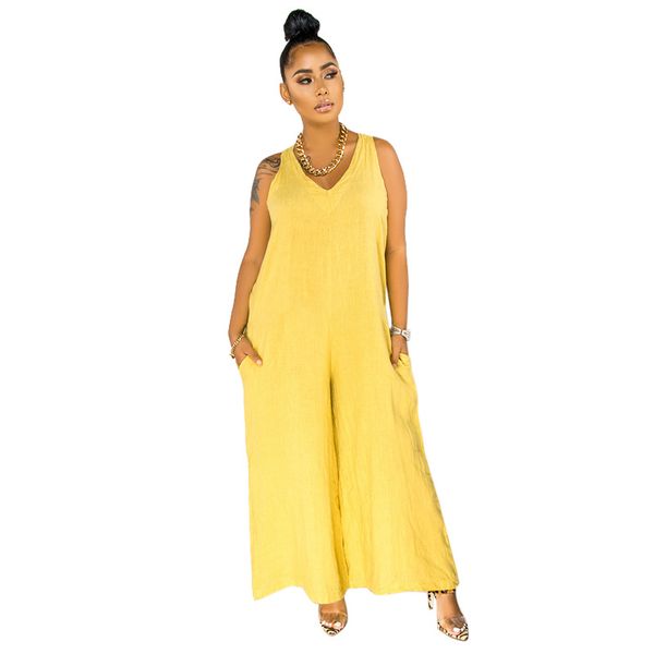 

2020 foreign trade new popular loose strap casual jumpsuit, Black;white