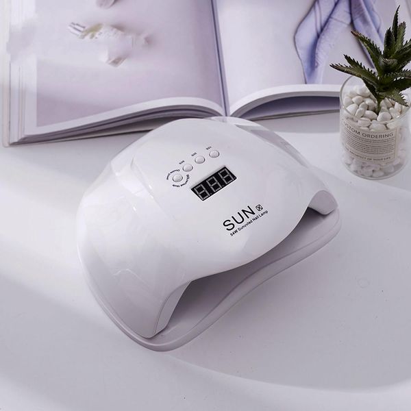 

автоматическая 54w сушилка для ногтей dual uv led лампа для ногтей гель-лак свет для отверждения лампа для ногтей лампа для маникюра